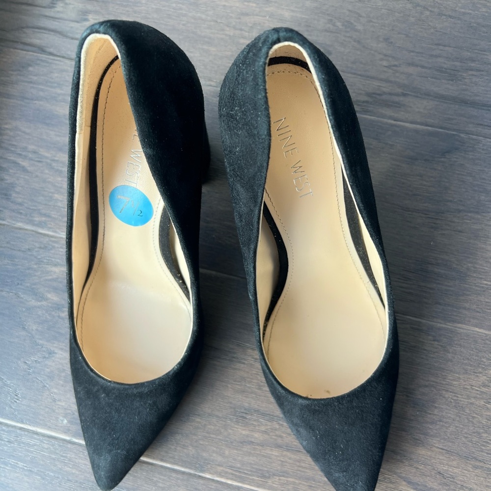 Nine West Elegant Black Suede Women's Heels